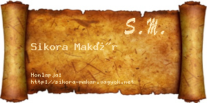 Sikora Makár névjegykártya